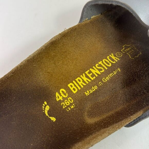 Birkenstock Madrid Silver  Patent Leather Single Strap Women's Sandals - Picture 13 of 13